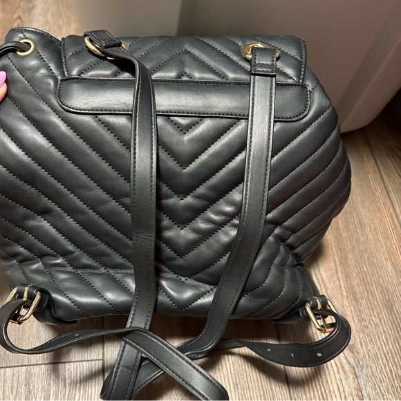 BeCool Designer Inspired Backpack Black / Gold - Picture 2 of 3